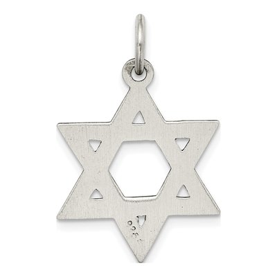 Sterling Silver Antiqued Star of David Pendant – view 5