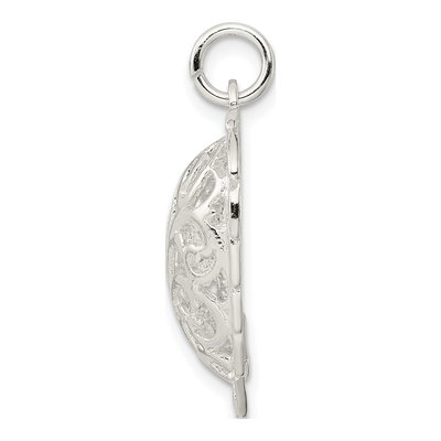 Sterling Silver Diamond-Cut Heart Charm – view 3