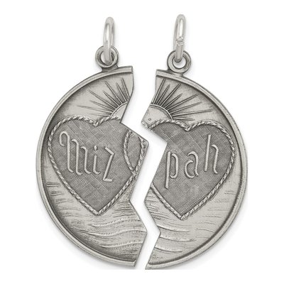 Sterling Silver Antiqued Mizpah Pendant