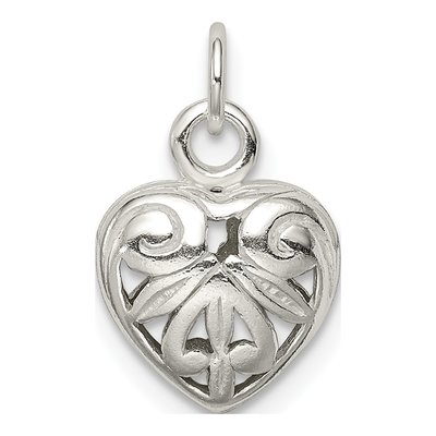 Sterling Silver Filigree Heart Pendant – view 4