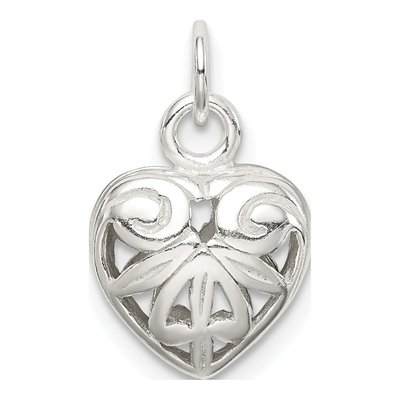 Sterling Silver Filigree Heart Pendant