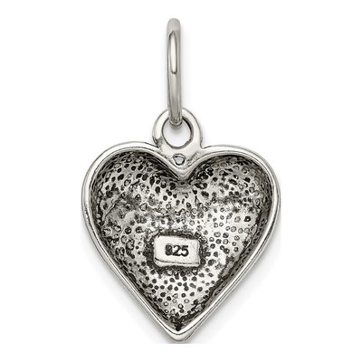 Sterling Silver Antiqued Believe Heart Pendant – view 4