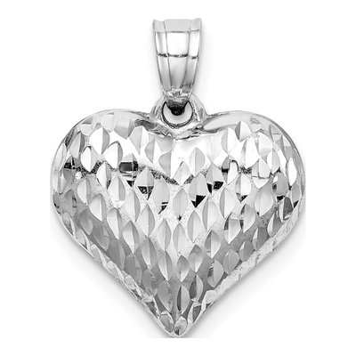 Sterling Silver Puffed Heart Pendant