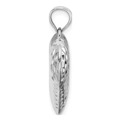 Sterling Silver Puffed Heart Pendant – view 3