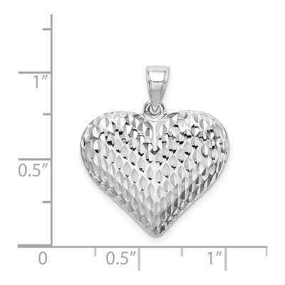 Sterling Silver Puffed Heart Pendant – view 5