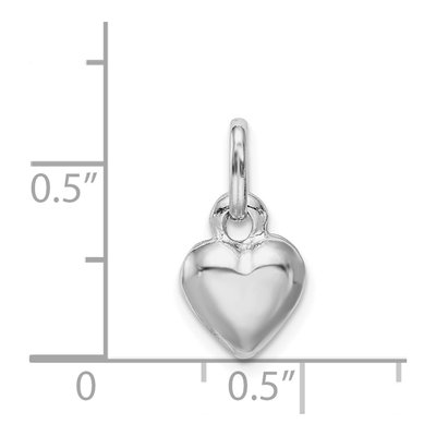 Sterling Silver Puffed Heart Pendant – view 5