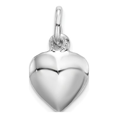 Sterling Silver Puffed Heart Charm