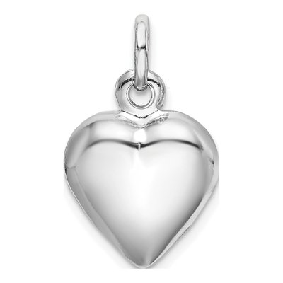 Sterling Silver Puffed Heart Charm – view 4