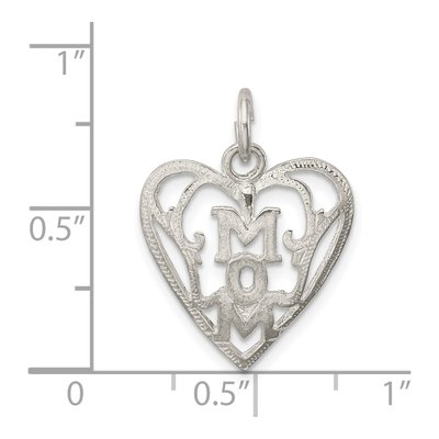 Sterling Silver Mom Heart Pendant – view 4