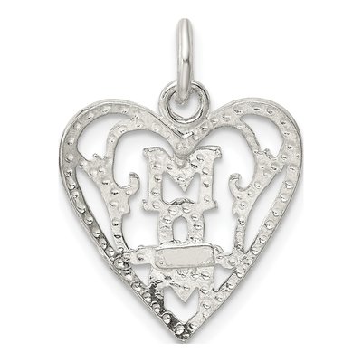Sterling Silver Mom Heart Pendant – view 5