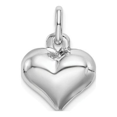 Sterling Silver Puffed Heart Pendant