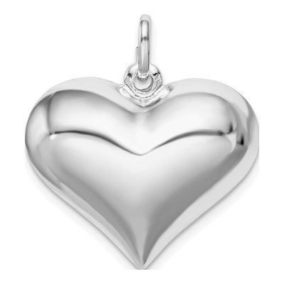 Sterling Silver Puffed Heart Pendant