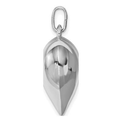 Sterling Silver Puffed Heart Pendant – view 3