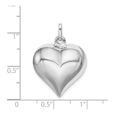 Sterling Silver Puffed Heart Pendant – view 5