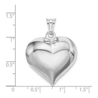 Sterling Silver Puffed Heart Pendant – view 5