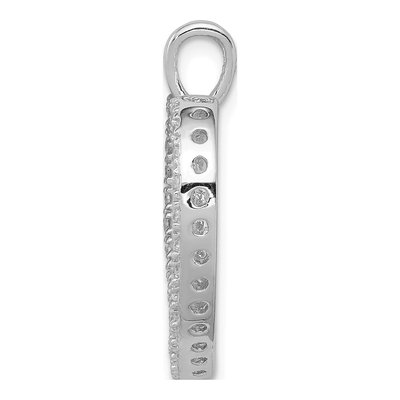Sterling Silver CZ Open Heart MOM Pendant – view 3