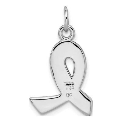 Sterling Silver Enamel Ribbon Pendant – view 4