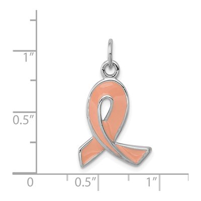Sterling Silver Enamel Ribbon Pendant – view 5
