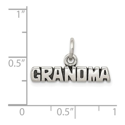 Sterling Silver Antiqued Grandma Charm – view 4