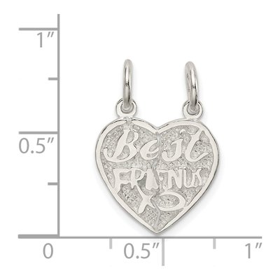 Sterling Silver Best Friends Heart Set Charm – view 4