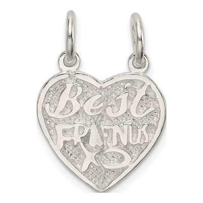 Sterling Silver Best Friends Heart Set Charm