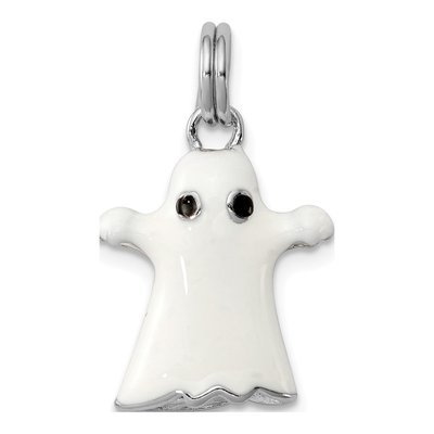 Sterling Silver Enamel Ghost Charm