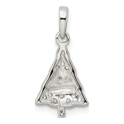 Sterling Silver CZ Christmas Tree Pendant – view 5