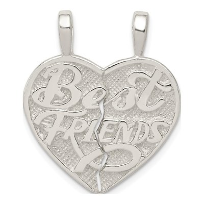 Sterling Silver Best Friend Heart Charm