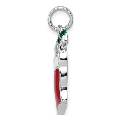 Sterling Silver Enamel Stocking Pendant – view 3