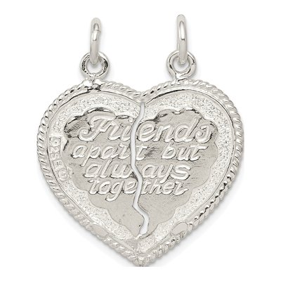 Sterling Silver Best Friend Heart Charm – view 4