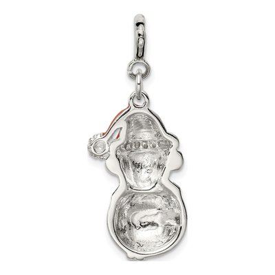 Sterling Silver CZ Snowman Charm – view 5