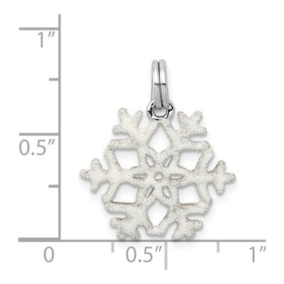 Sterling Silver Enameled Snowflake Pendant – view 4