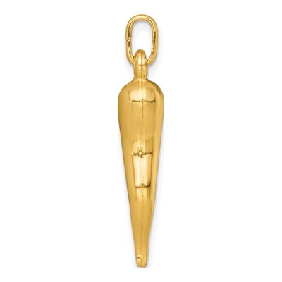 Gold-Plated Sterling Silver Horn Pendant – view 3