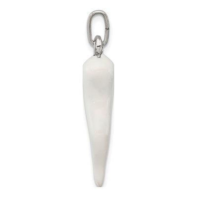 Sterling Silver Enamel Horn Pendant – view 3