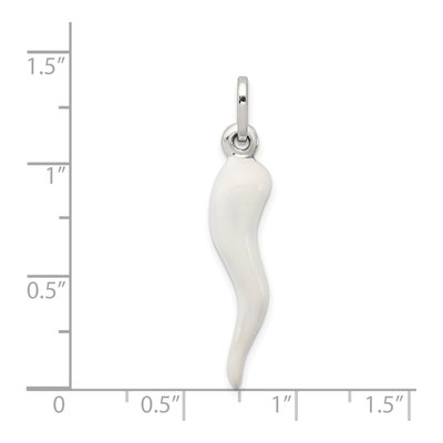 Sterling Silver Enamel Horn Pendant – view 4