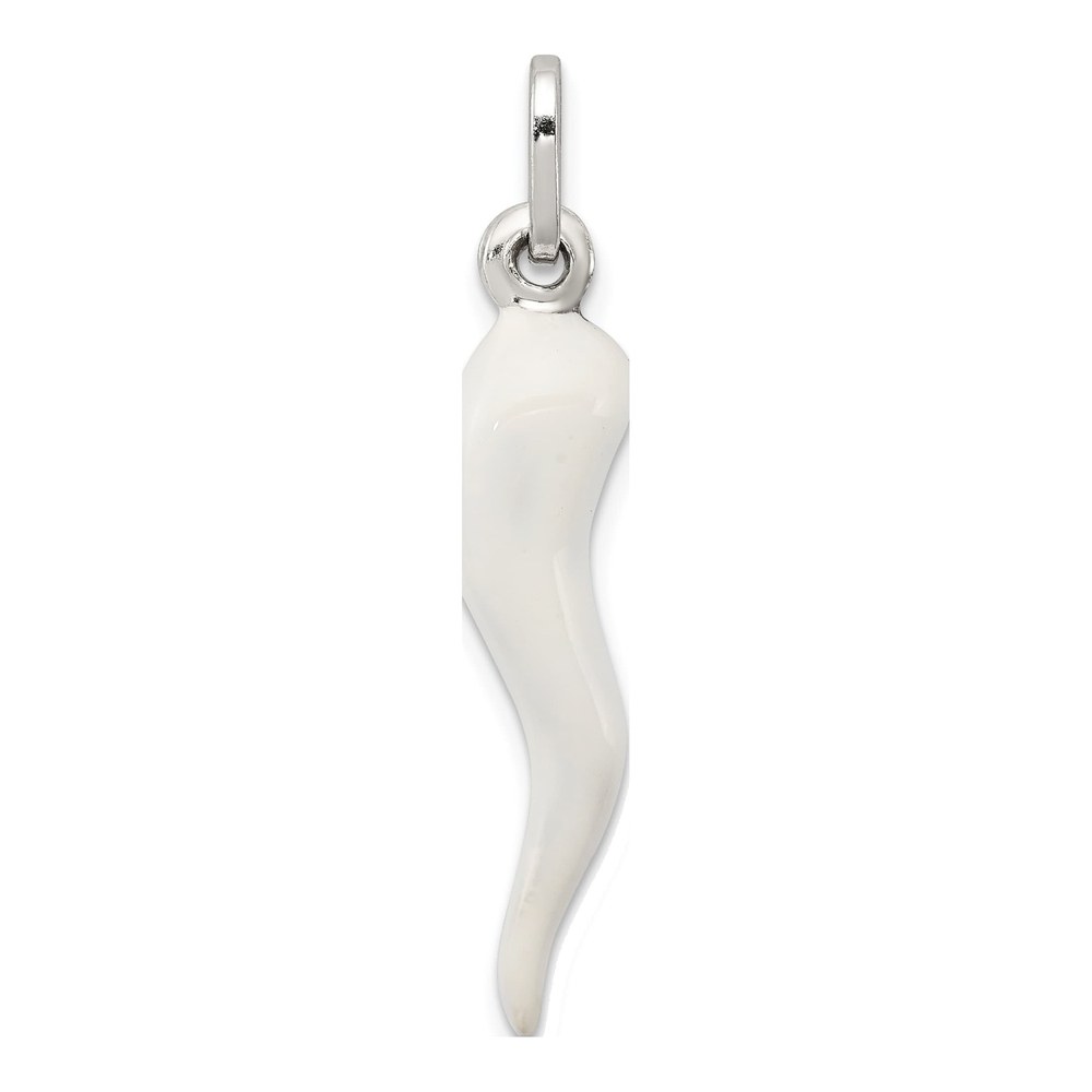 Sterling Silver Enamel Horn Pendant