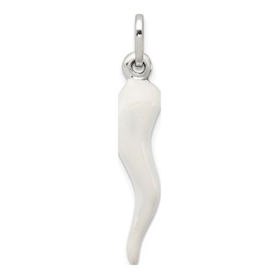 Sterling Silver Enamel Horn Pendant
