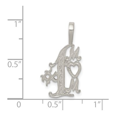 Sterling Silver Mom Number 1 Pendant – view 4