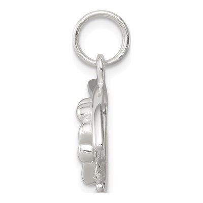 Sterling Silver Four Leaf Clover Wishbone Pendant – view 3