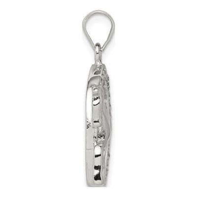 Sterling Silver CZ Horse Horseshoe Pendant – view 3