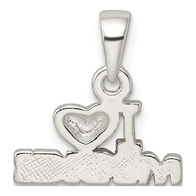 Sterling Silver I Love Music Pendant – view 5