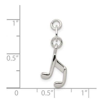Sterling Silver Music Note Charm – view 4