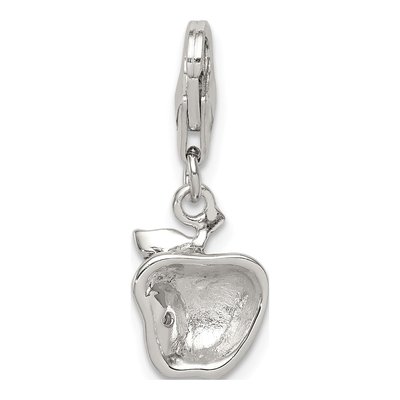 Sterling Silver CZ Enamel Apple Charm – view 5