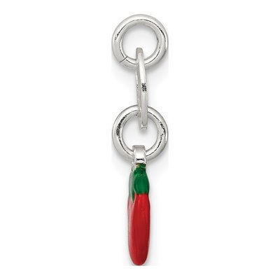 Sterling Silver Enameled Strawberry Charm – view 3
