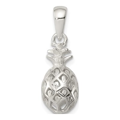 Sterling Silver 3-D Pineapple Pendant