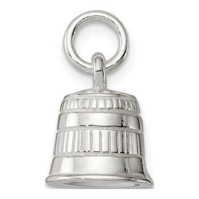 Sterling Silver 3-D Thimble Charm – view 3