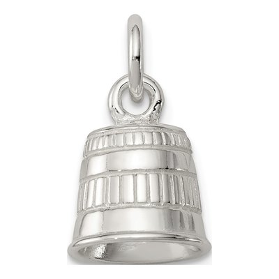 Sterling Silver 3-D Thimble Charm