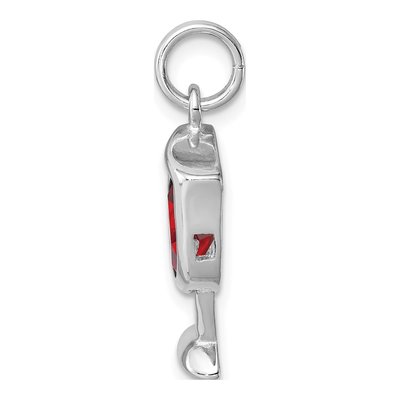 Sterling Silver CZ Wine Glass Charm – view 3
