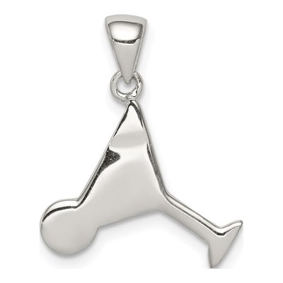 Sterling Silver Marcasite Martini Pendant – view 5