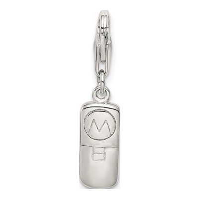 Sterling Silver CZ Cell Phone Charm – view 5